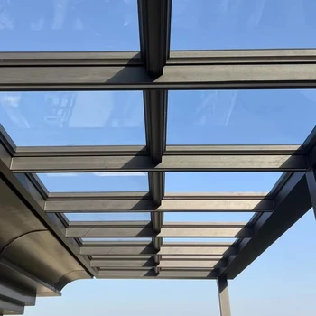 Industrial Style Durable Glass Roof Steel Structure Buildings Home Office Carport Sandwich Panel Material for Kitchen