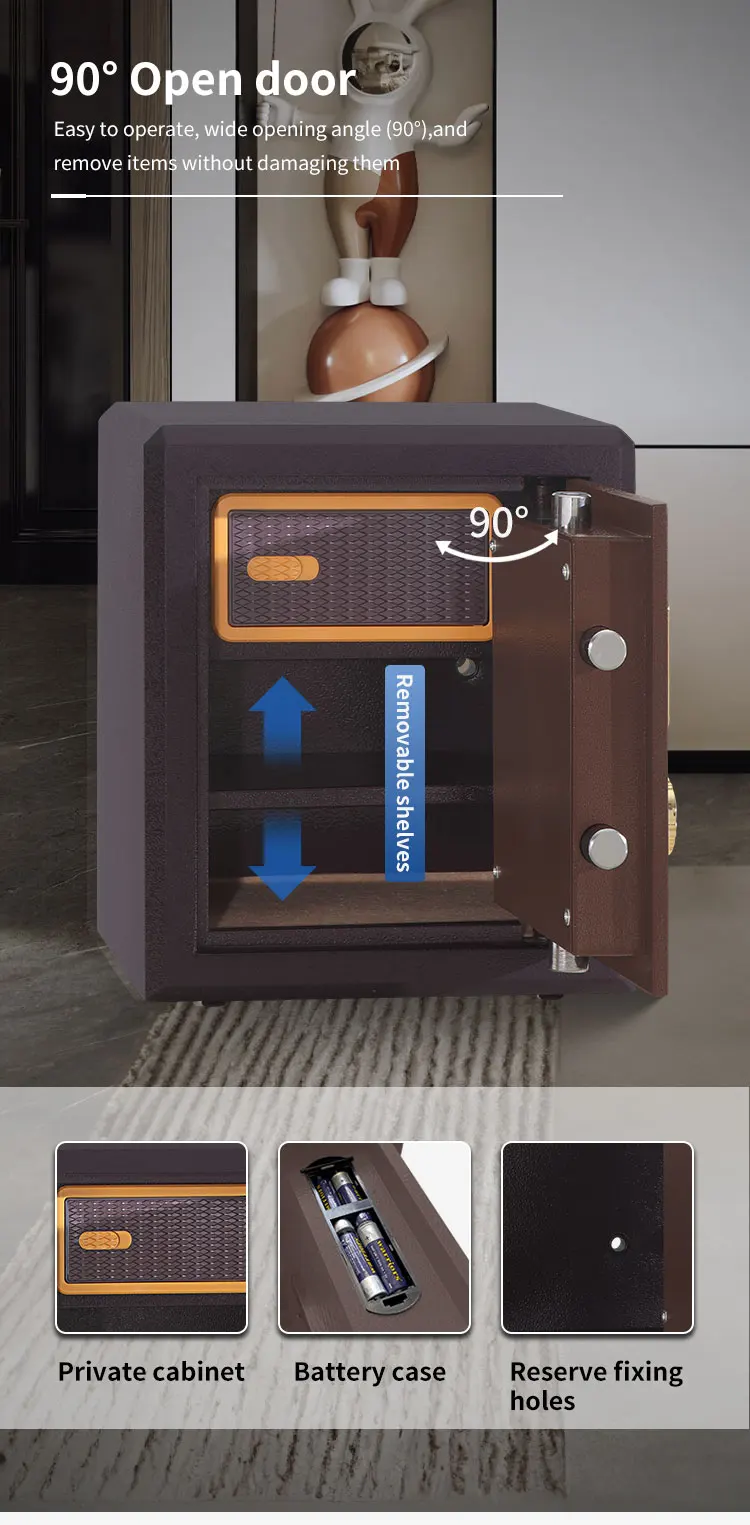 CEQSAFE New Design Small Fireproof Safe Box Office Electronic Safe Locker Fire Proof Safe details