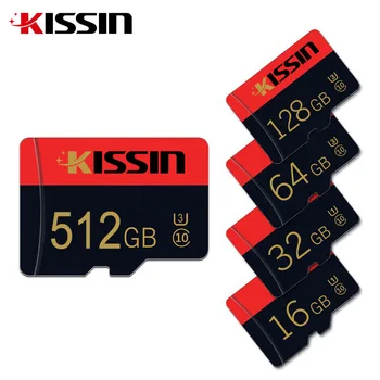 KISSIN Original Custom Logo OEM Class 10 Micro 32GB 64GB 128GB 256GB SD Card High Capacity Memory Card for Mobile Phone