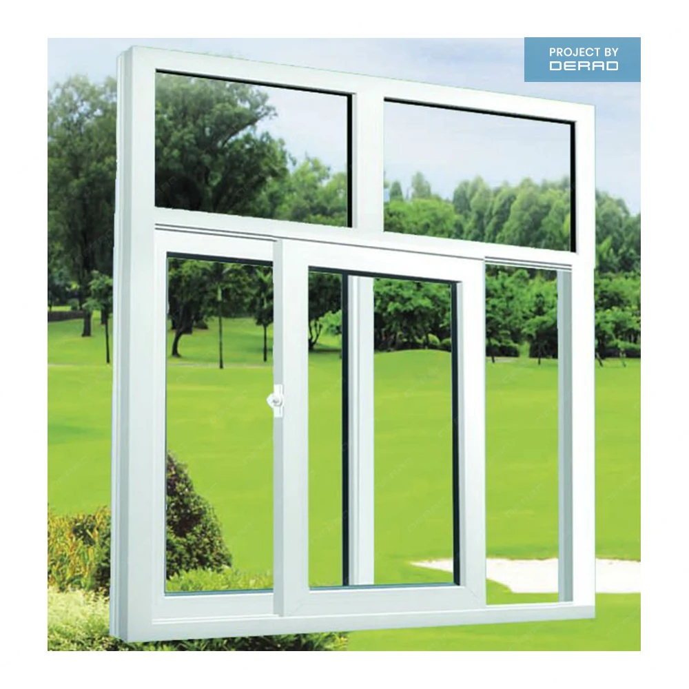 Manufacturer Direct Supplier Customized Size Grey Color Aluminum Sliding Window with Frosted Tempered Glass