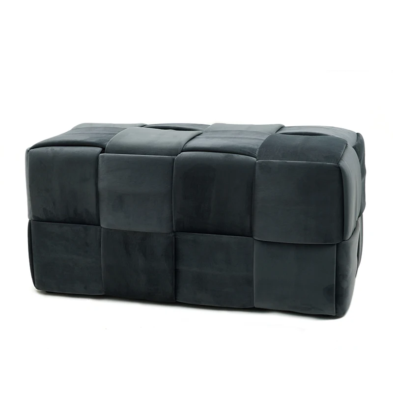 Luxurious Multi Functional Soft Sofa Storage Ottoman With Arm Rest