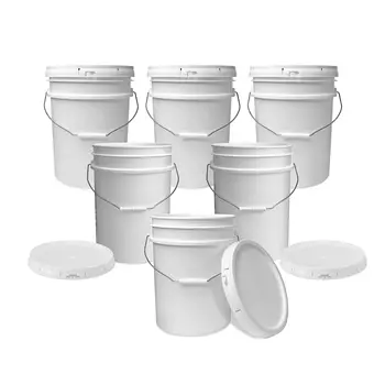 PP 20L Plastic Pail Pack Bucket Food Grade 5 Gallon Bucket With Lid and Handle