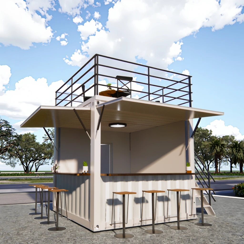10ft Chinese Prefabricated Supermarket Newsstand Coffee Bar Fast