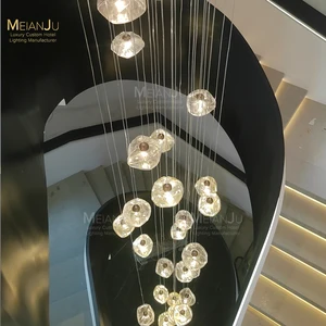 Lovely European French Design New Exhibition Metal Artificial Chandelier Elegant Oval Shape for Hotel Use