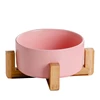 Pink with wooden frame