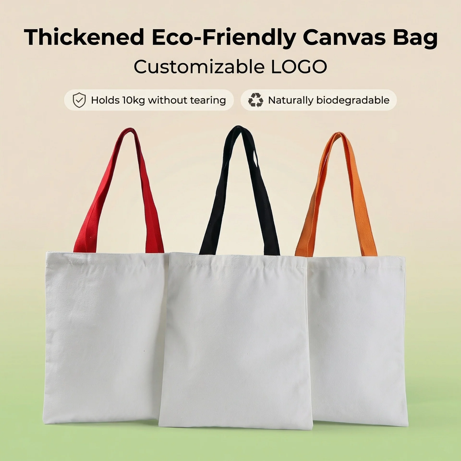 Cross-border Custom Canvas Tote Bag Blank Stock Cotton Bag Group Purchase Logo Printing Advertising Single-Shoulder