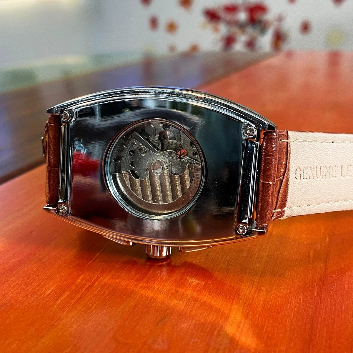 Luxury Automatic Moon Phase Skeleton Watch