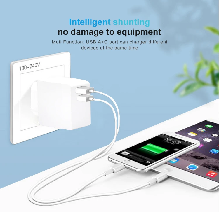 Новое поступление 2020, оптовая продажа, универсальное настенное зарядное устройство 5 В, 3 А, быстрая зарядка, портативное зарядное устройство с 2 USB-портами для путешествий и дома