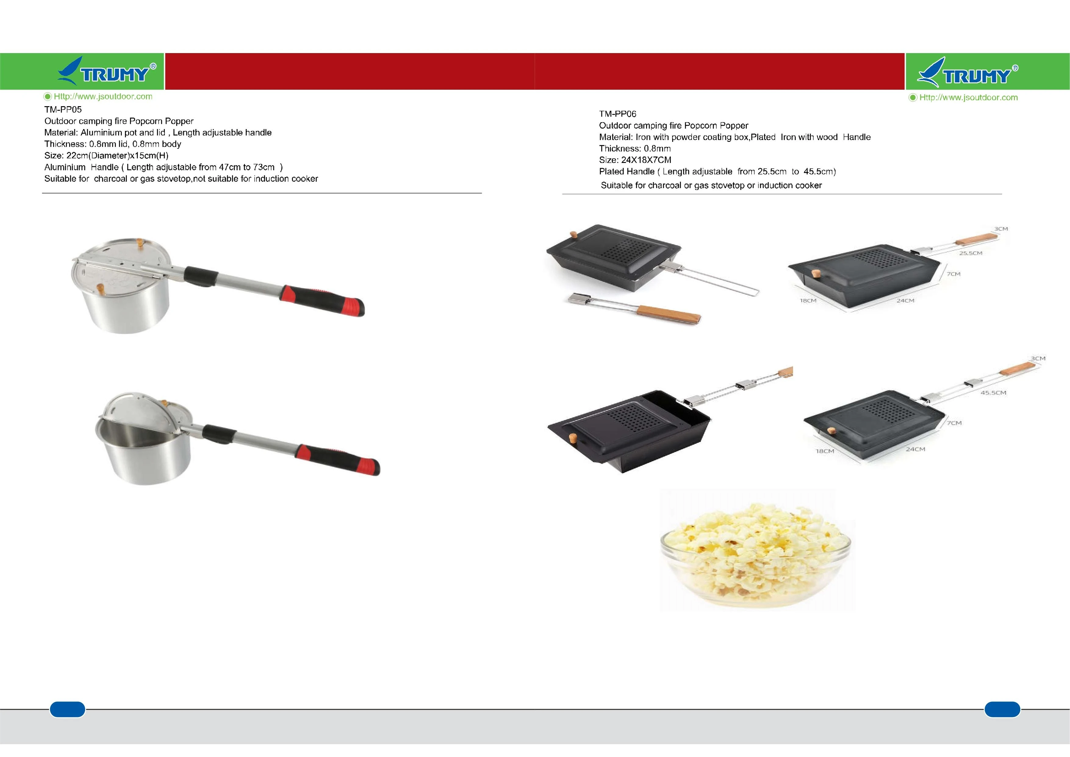 Aluminum Stovetop Popcorn Maker Popcorn Popper Hand Stirring Crank Cooker Kettle Popcorn Popper