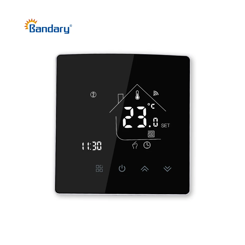 Bandary LCD Touch Screen Warm Floor Heating Room Thermostat AC90-265V Water Heating Temperature Controller