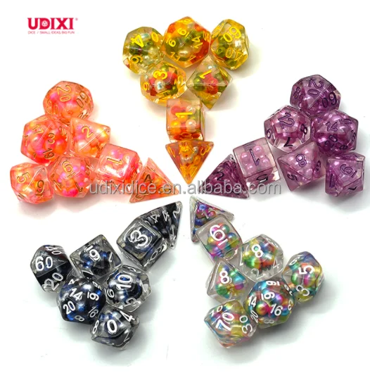 UDIXI Dadi D20 in vetro da prisma da 30 mm, grandi dadi poliedrici per dungeon e dragons, giochi da tavolo
