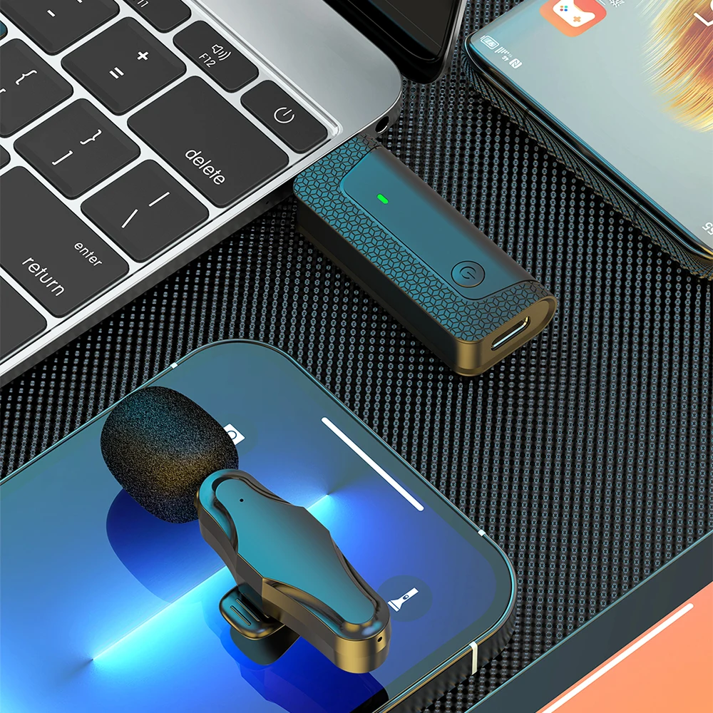 K35 Pro HD Wireless Microphone Jack Bt Speaker Camera Wireless Lapel  Microphone Lavalier Lapel Podcast Teaching Live Mic