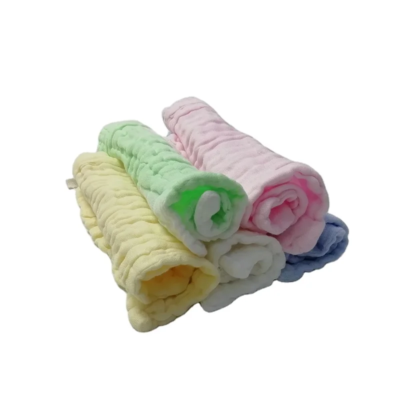 Wholesale 100%Cotton Baby Muslin Washcloths Towel and Handkerchief