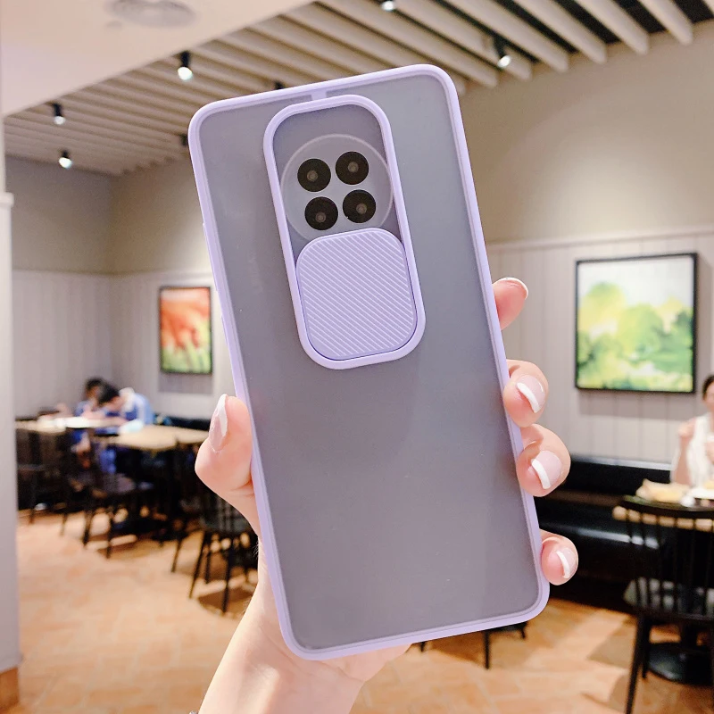 For Xiaomi Redmi Note 9 Pro 9S 10X 4G Clear Hard Phone Casing Sliding Push Window With Lens Protection Cover Matte Case