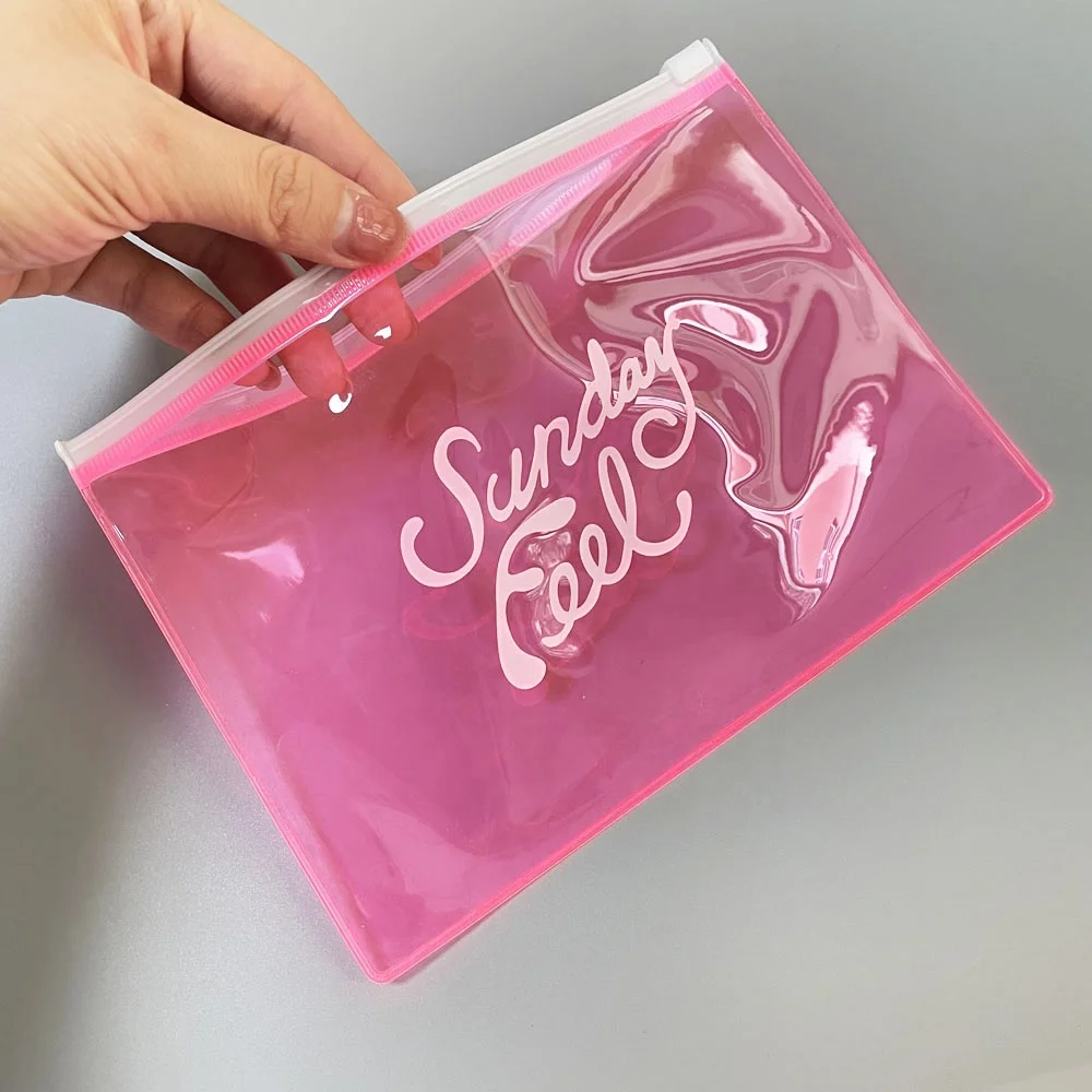Custom Logo Pvc Packaging Zip Lock Bags,Transparent Clear Pvc Cosmetic