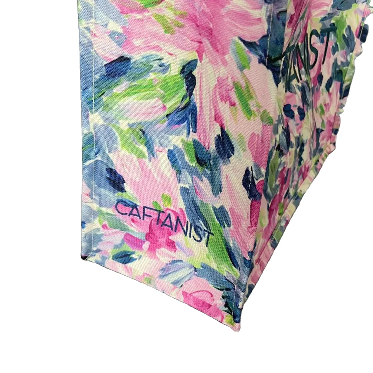Custom Add Digital Printing Letter Canvas Beach Tote Bag Inspired Designer Brand Laminated Waterproof Handbag