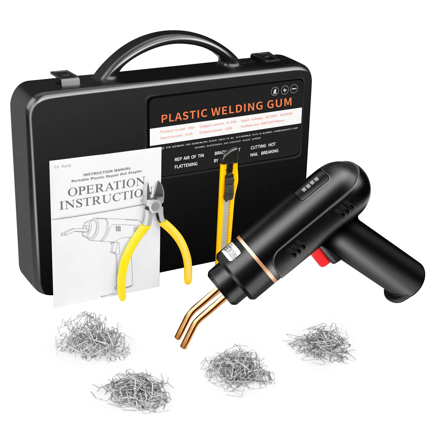 200W Cordless Rechargeable Bumper Crack Repair Kit Plastic Welding Kit
