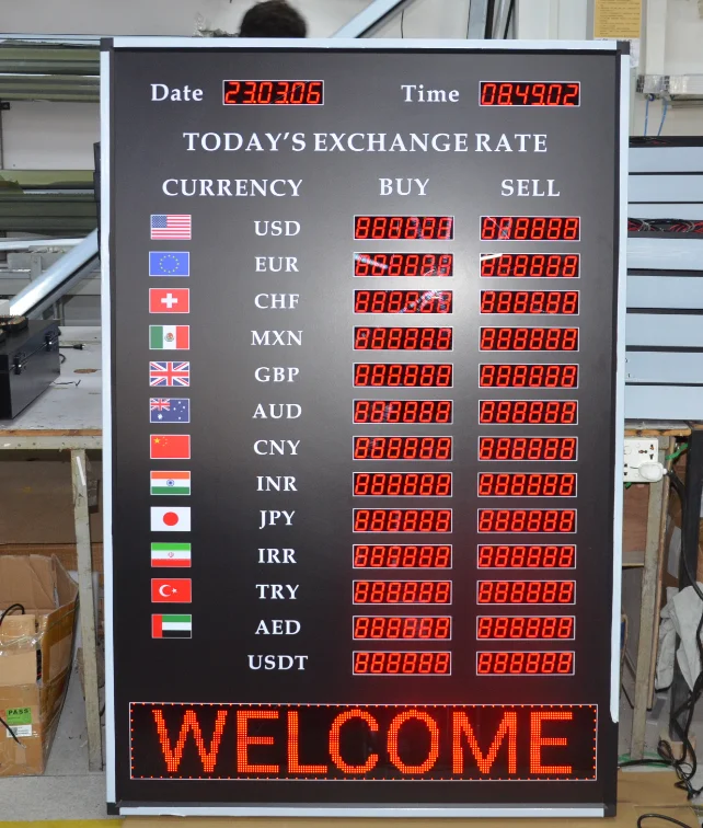 Foreign Currency Exchange Rate  Board  LED  Indicating Sign Board  Basketball Score Board