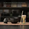 Set da quattro pezzi matcha nero zen con motivo pietra