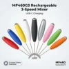 MF460G3: Rechargeable 3-Speed Mixer With Stand - USB-C Charging