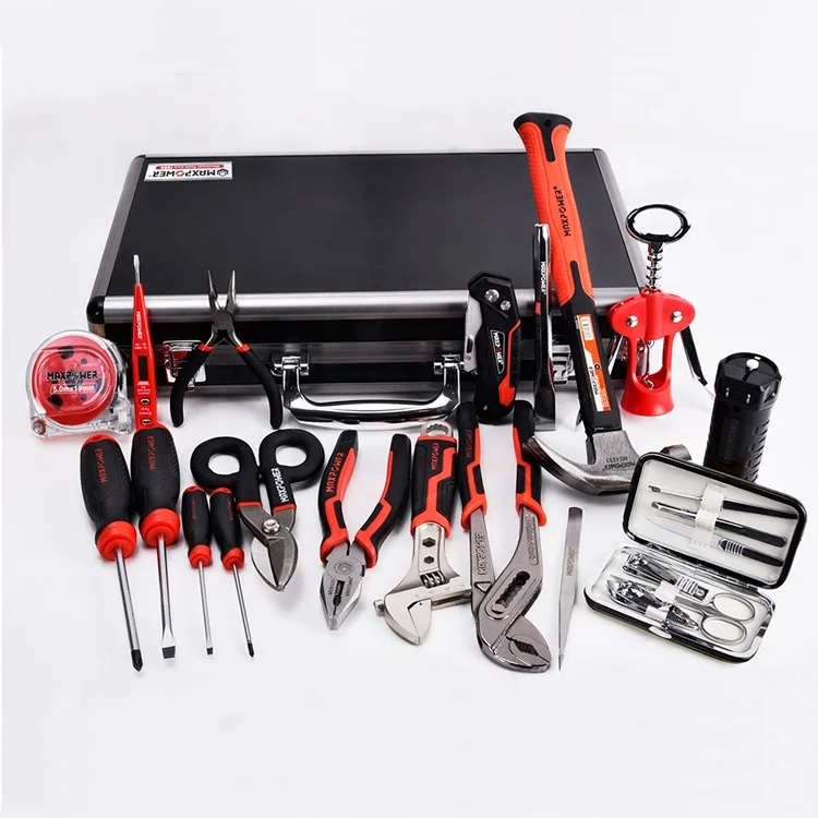 Maxpower 23pcs General Household Tool Repair Maintenance DIY Set with Plastic Toolbox