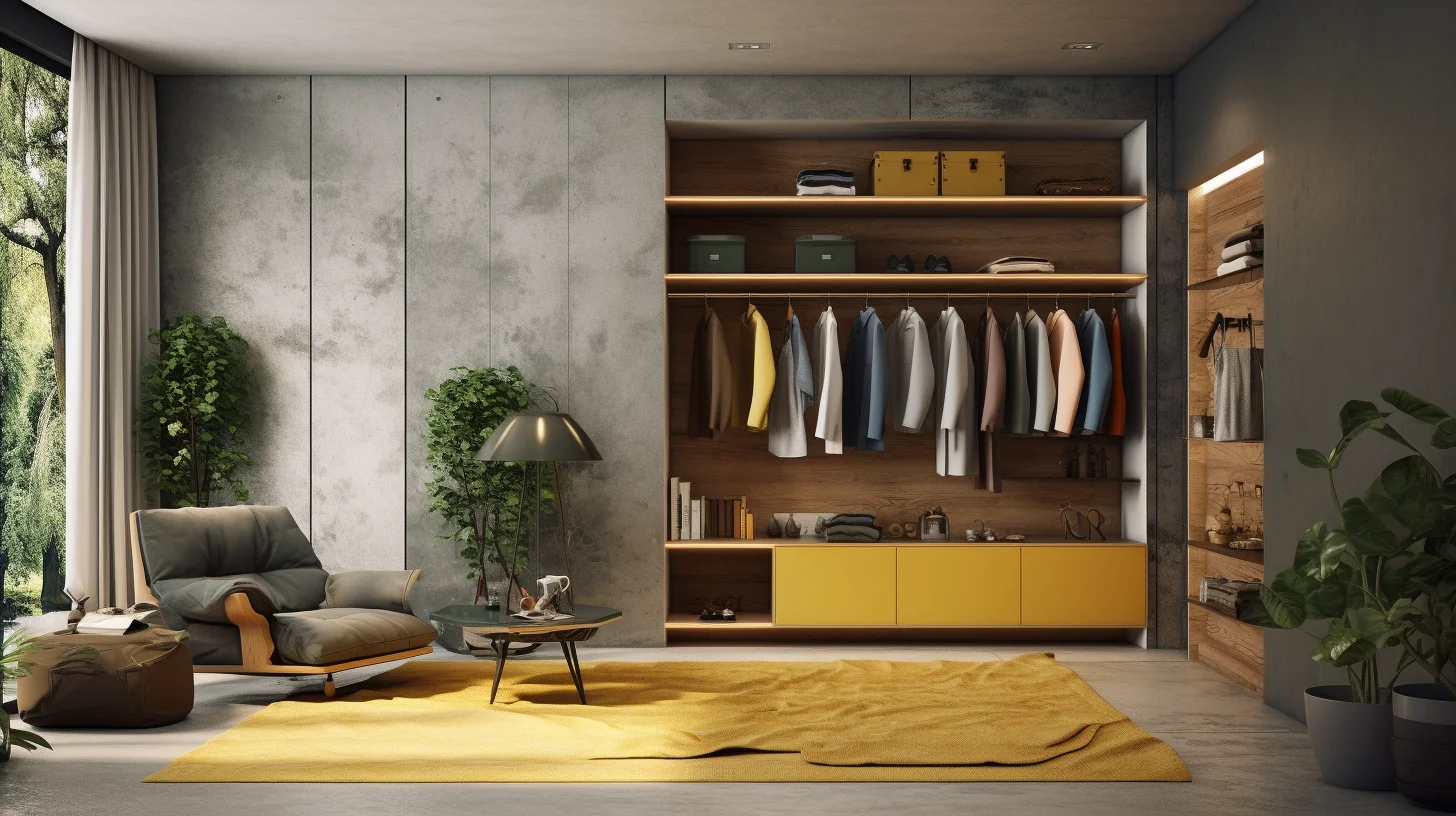 ai dressing room design Orient La Vie 2024 3d Concept 07 Modern Creative Lemon-color Bedroom Furniture Cabinet Wardrobe Color:Cotton Candy Organic Silk+Cotton Knit Jersey Length_X-Large 61