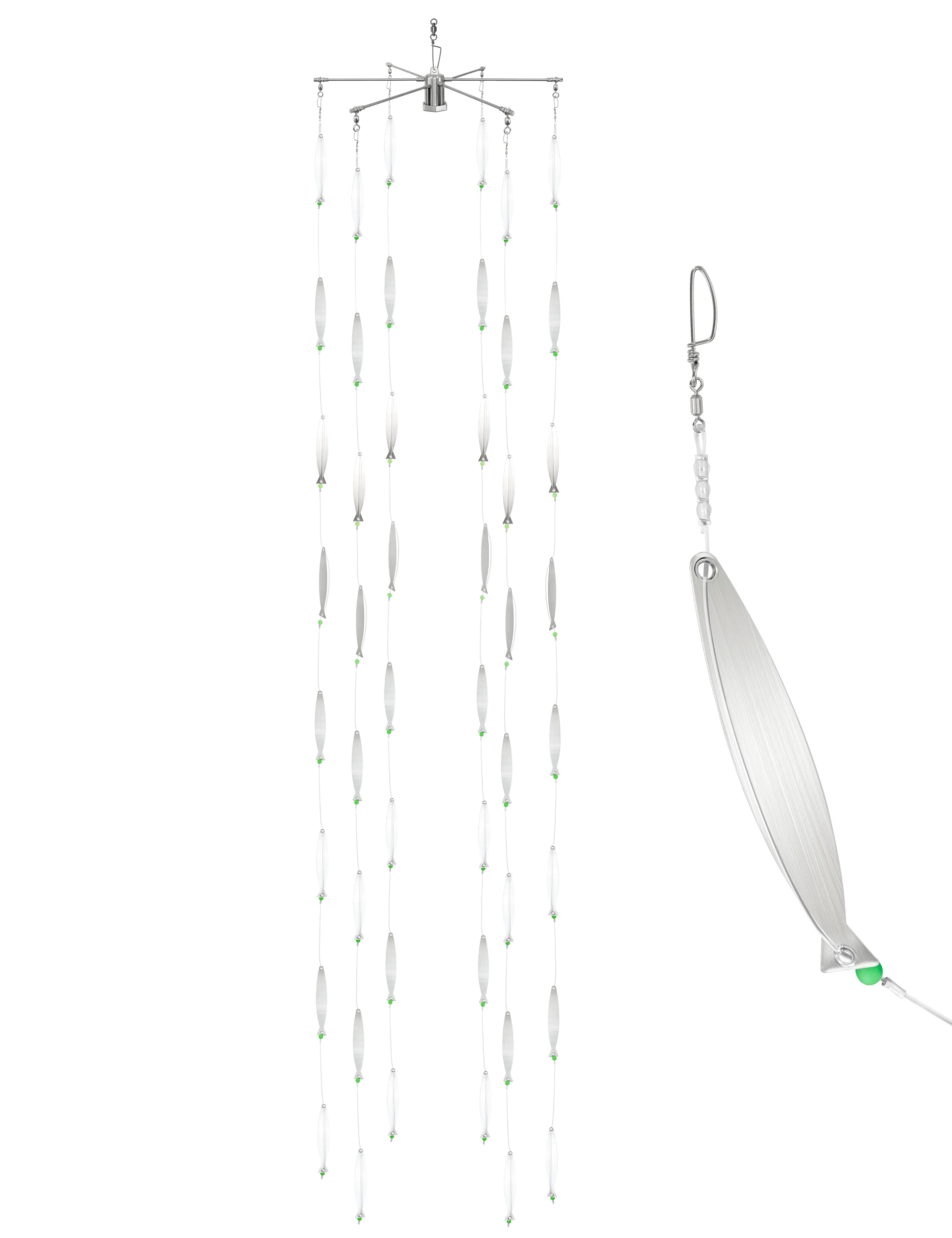 20"/36" Offshore Trolling Dredge with Stainless Steel Baitfish Collapsible Fishing Dredge for Big Game Fishing
