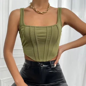 JENGS Hot Selling Vintage Slimming Sexy Bustier Graphic Corset De Mujer Tops Women's tank Tops