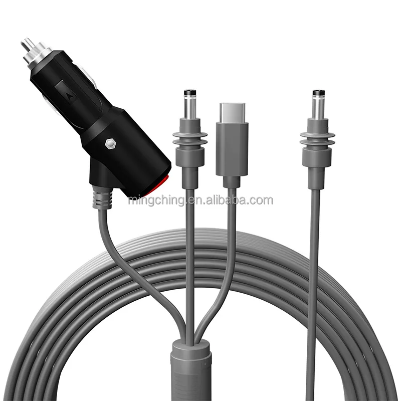 product 3 in 1 digital display car charger for starlink mini with pd65w fast charge car cigarette dc 12 24v car power cable 18awg-1