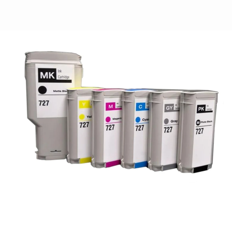 727 300ml MK 130ML カラフル互換インクカートリッジ（チップ付き）HP
