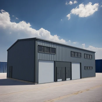 Modular Big Cabin Prefab Steel Structure Construction Garage Carport Carbarn Hangar