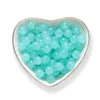 8mm Imitation Jade Glass Beads - Light Lake Blue