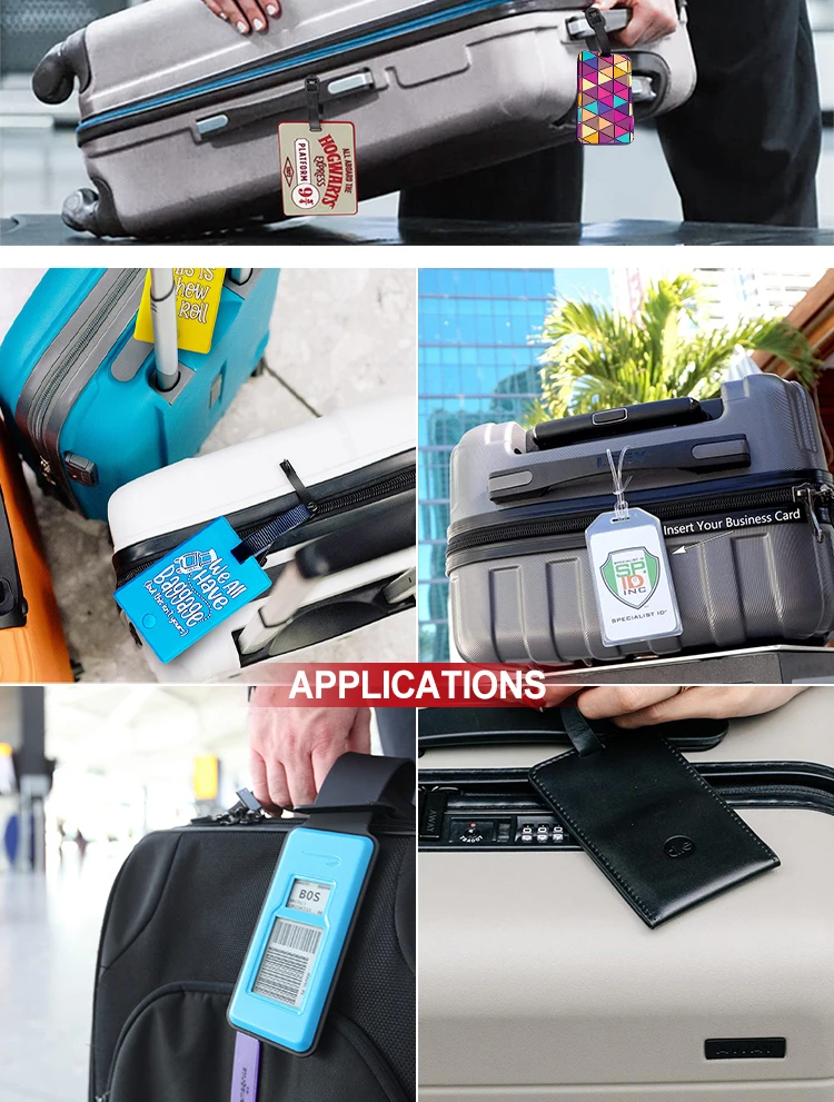 Custom 3d Logo Silicon Suitcase Travel Tag,Oem Sublimation Letter ...