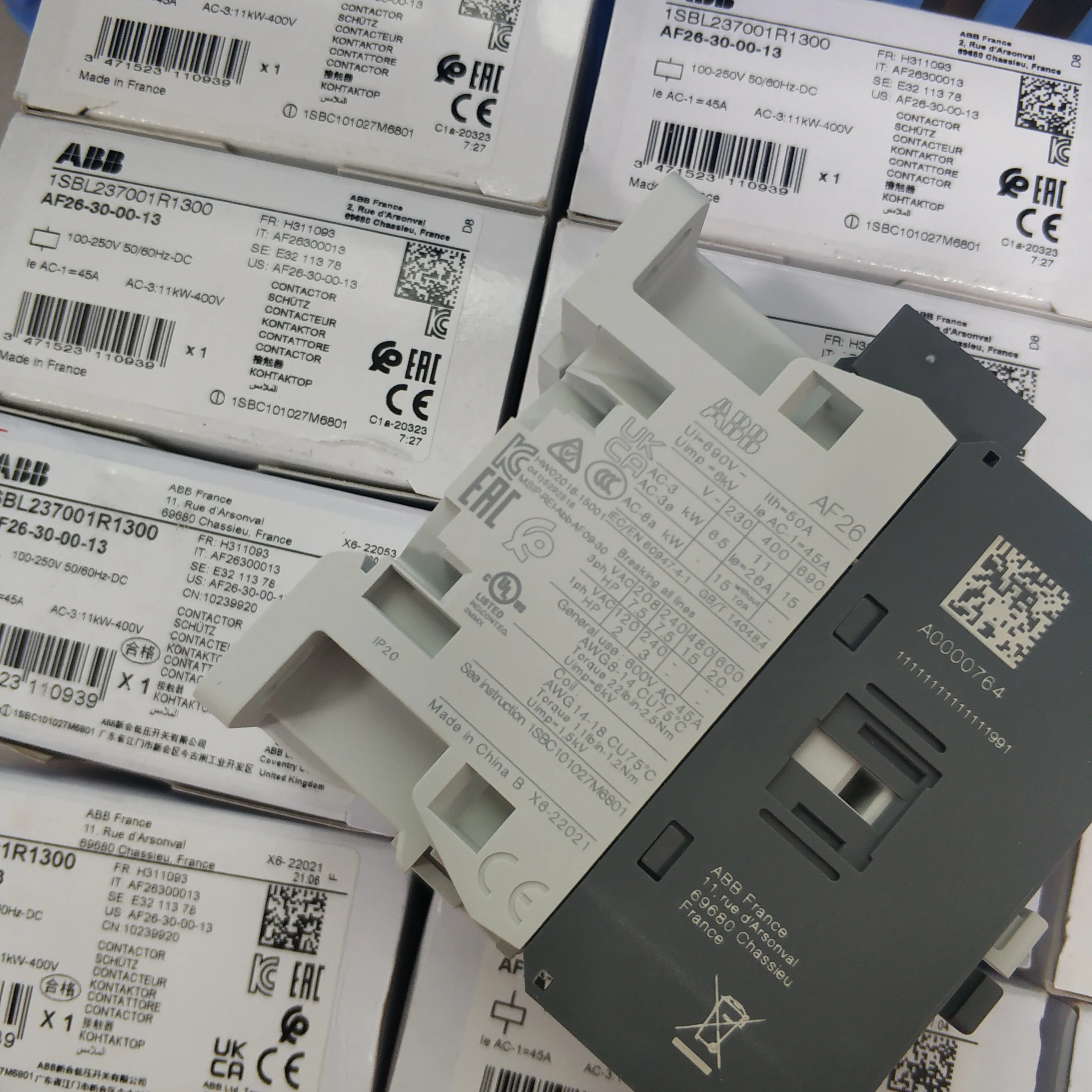 Abbs交流接触器af26-30-00-13 1sbl237001r1300 100 ~ 250v - Buy 交流接触器,电磁接触器,电接触 ...