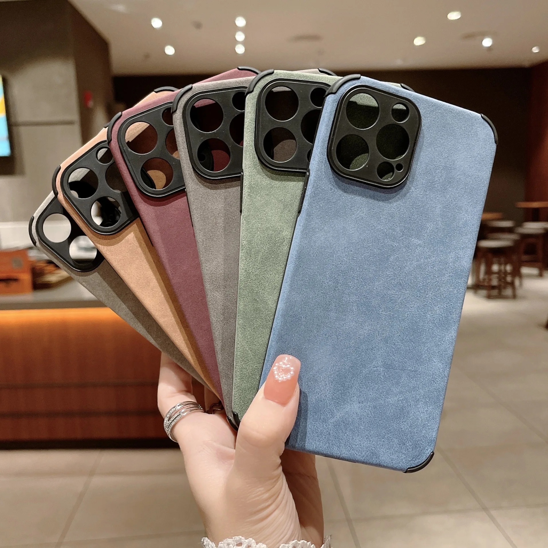 Hot Selling Shockproof Back Cover Leather Phone Cases For Iphone 13 Pro