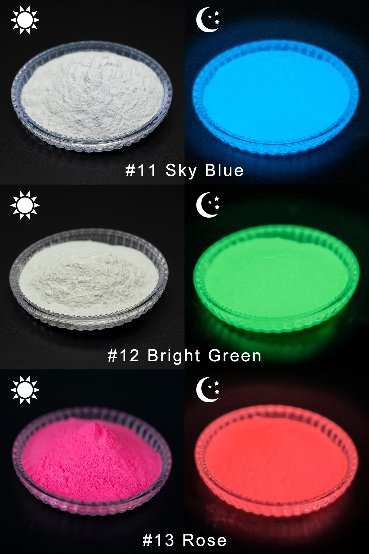Factory Low Price Colorful Glow In The Dark Powder Glow In Dark Pigment For Coating And Paint