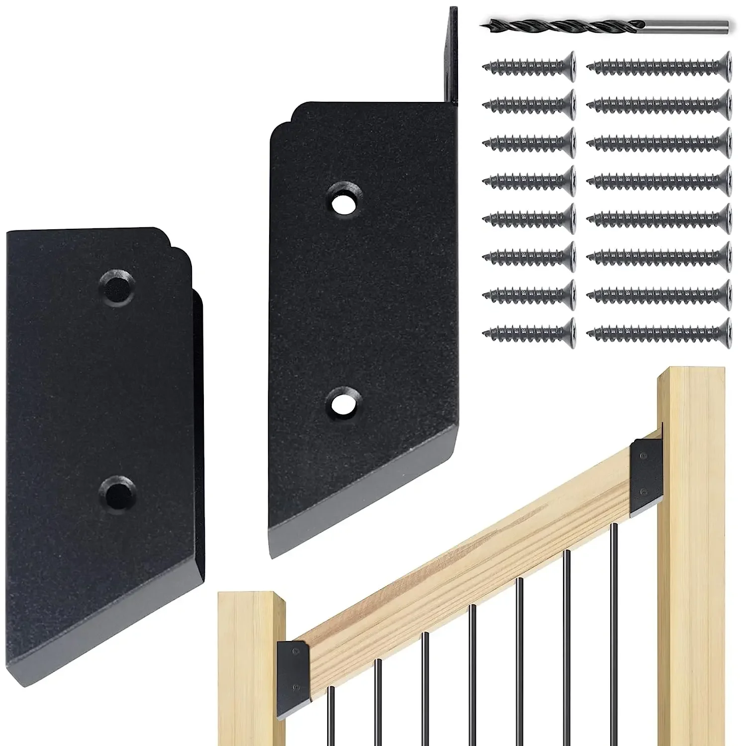 2x4 Stair Deck Railing Bracket Connector - 30 Degree Wood