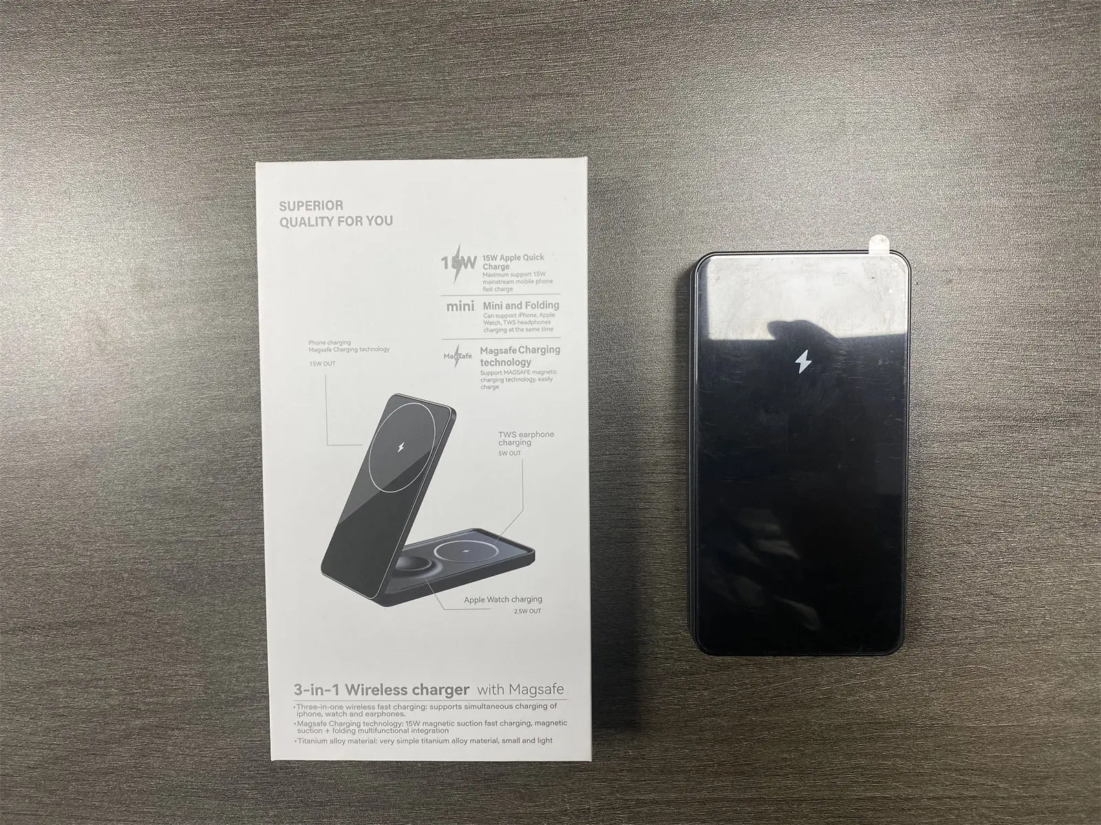 Oem Odm 3 In 1 Foldable Magnetic Wireless Charger Dock Aluminum 15w