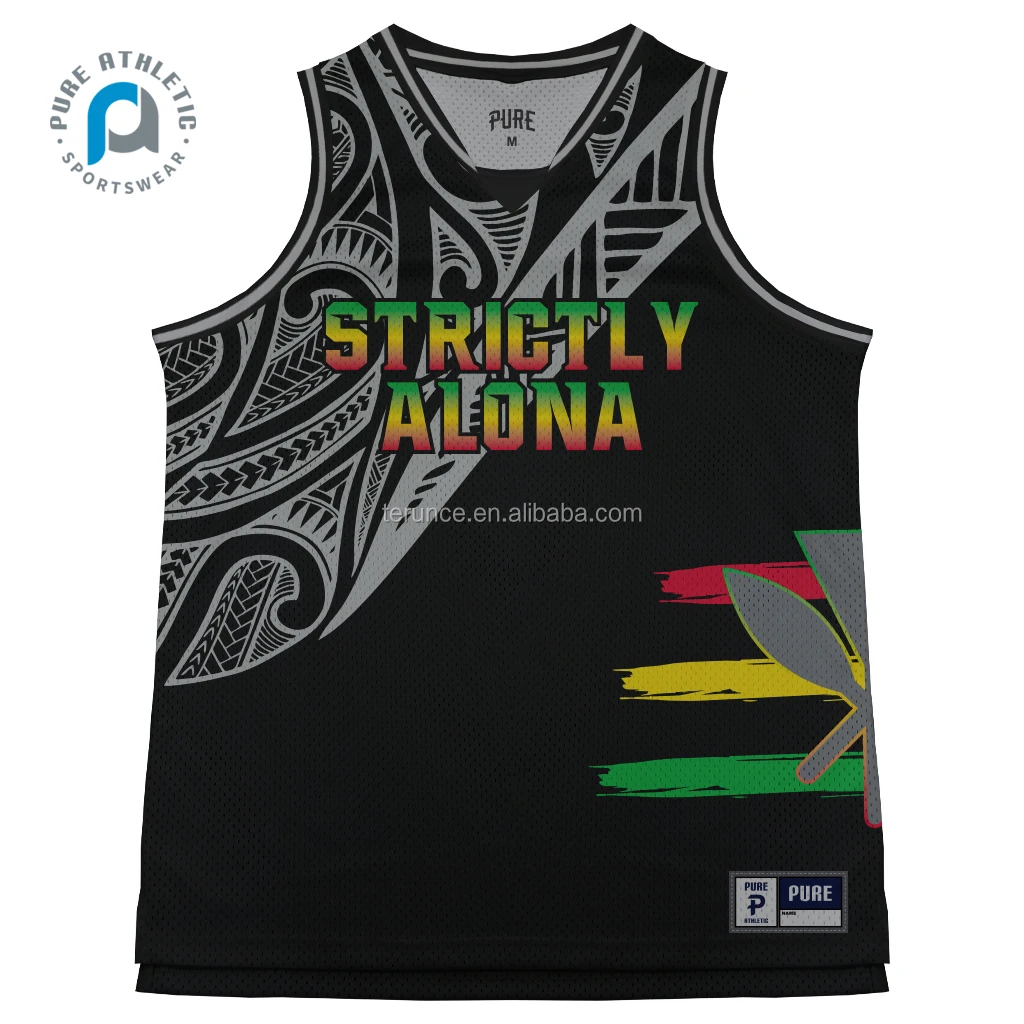 Subliminator Polynesian Tribal 3 Basketball Jerseys