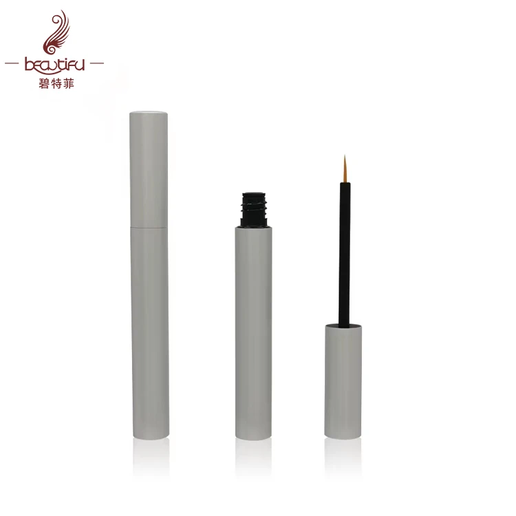 2ml 3ml 4ml Empty Aluminum Glossy or Matte Gold,silver,rose Gold Eyelash and Eyebrow Serum Slim Bottles Tubes Container