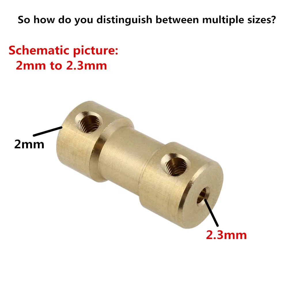 2Pcs Hexagonal Brass Coupling Flexible Motor Shaft Coupling Coupler Metal Axis Bearing Fittings I4023182207