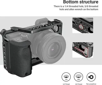 Smallrig Cage With Silicone Handgrip & Cold Shoe for Sony A6100, A6300, A6400 -3164 product image