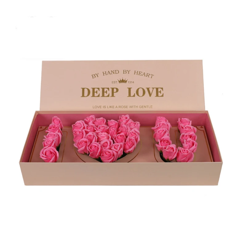 Empty Roses Carton Custom Empty Rose Bouquet Display Packaging - I Love You