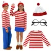 9008 Children's Clothing (Top with pom-poms, Hat, Glasses Frames)
