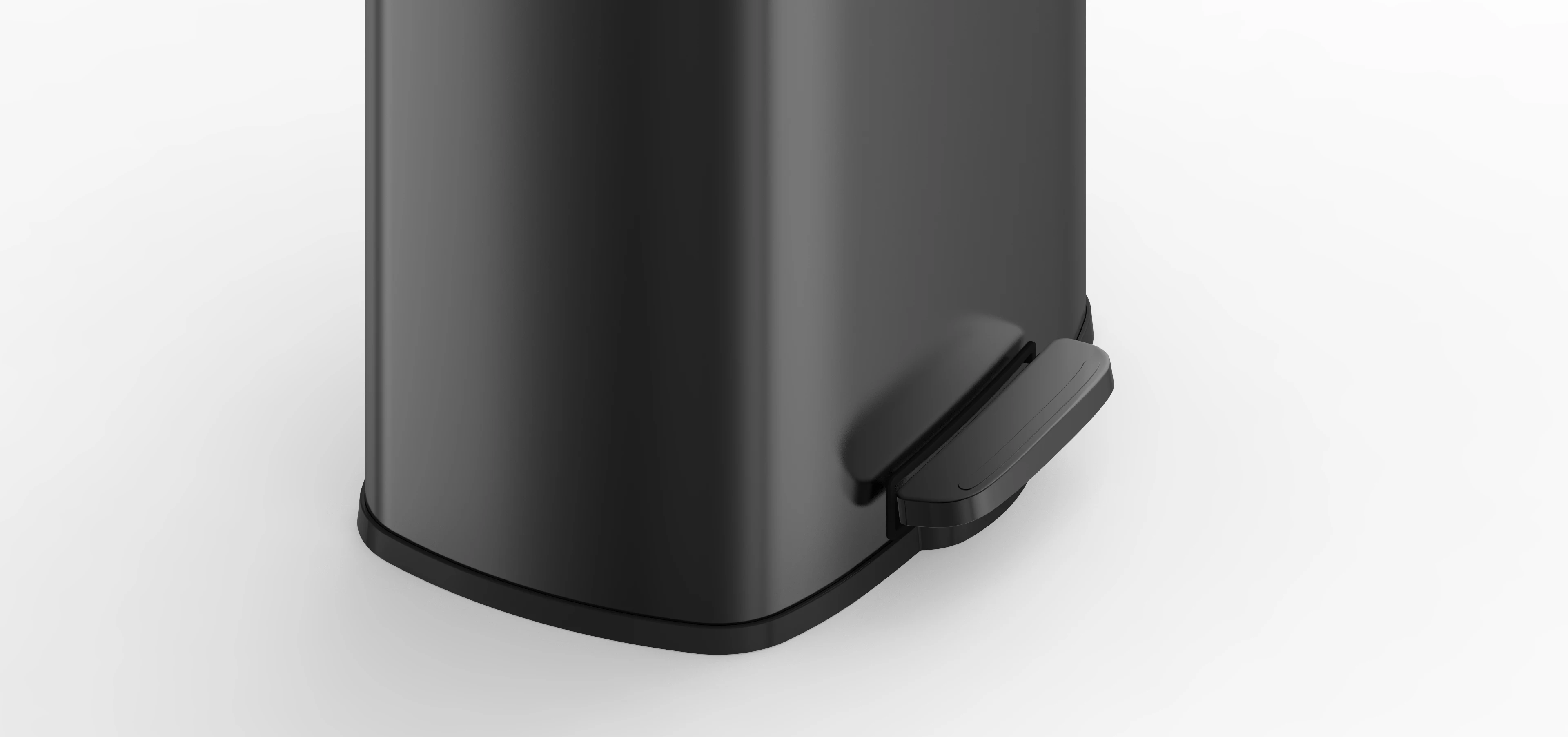 Rectangular Stainless Steel Trash Can With Foot Pedal Rubbish Bin Easily Cleaning Inner Bucket