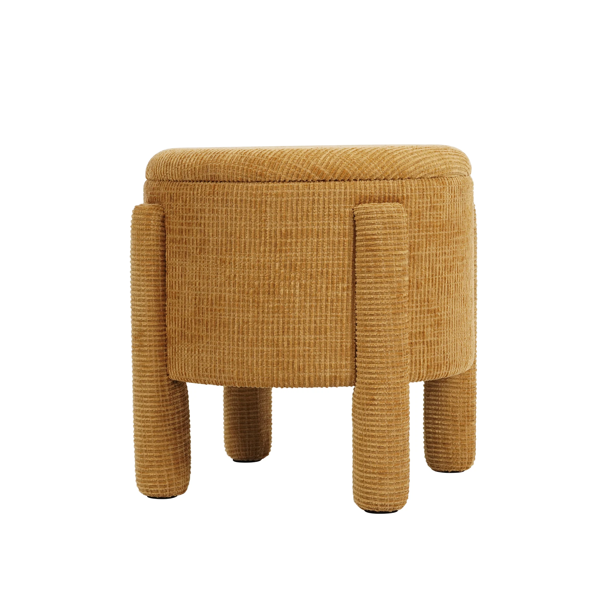 2026 High Quality Modern Custom Round Circular Storage Ottoman Footstool Velvet Ottoman