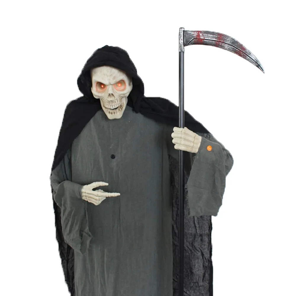 Flashing LED Eyes Cackles Horror Scary Speaks  Animated Ball Witch for Halloween Decoration