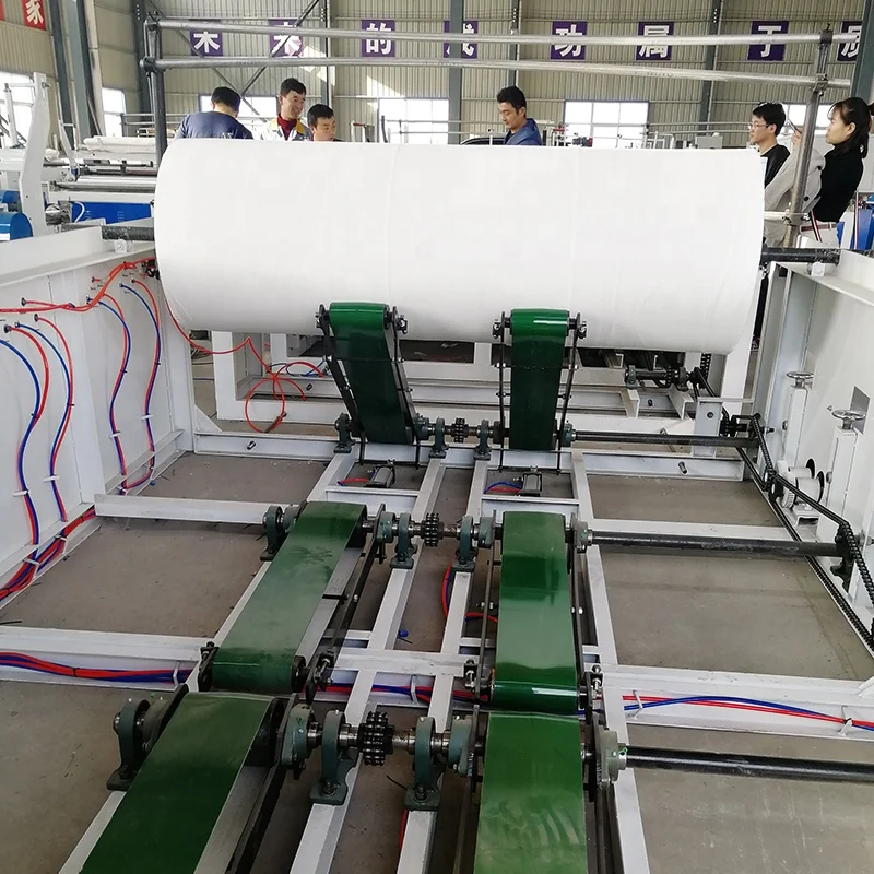 Full Automatic Embossing Small Tissue Paper Rewinding Machine to Make Toilet Paper Roll