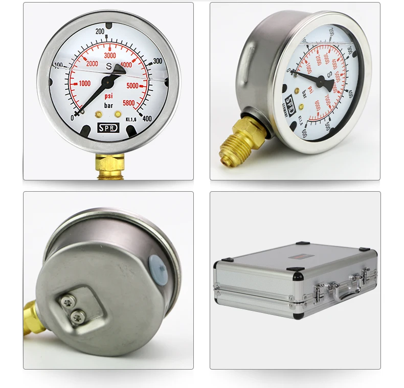 High Quality Excavator Fuel Hydraulic Pressure Gauge Pressure Gas