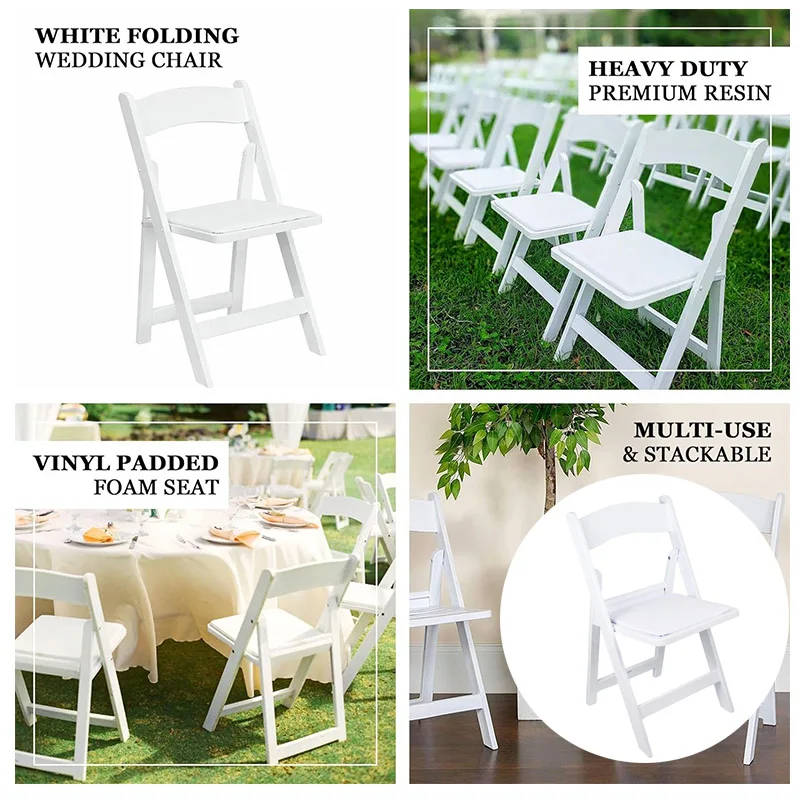 RTS TOP High Quality Plastic Folding Chair for Wedding Event Party Use